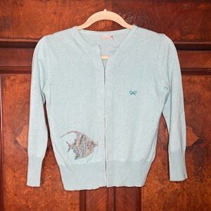 GUC Anya Hindmarch- Silk and Cashmere Embellished Cardigan. Size S